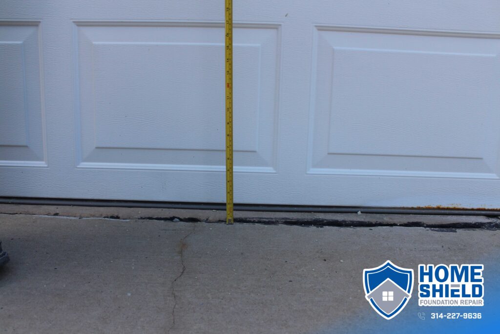Restored concrete surface following polyjacking in O’Fallon, Missouri